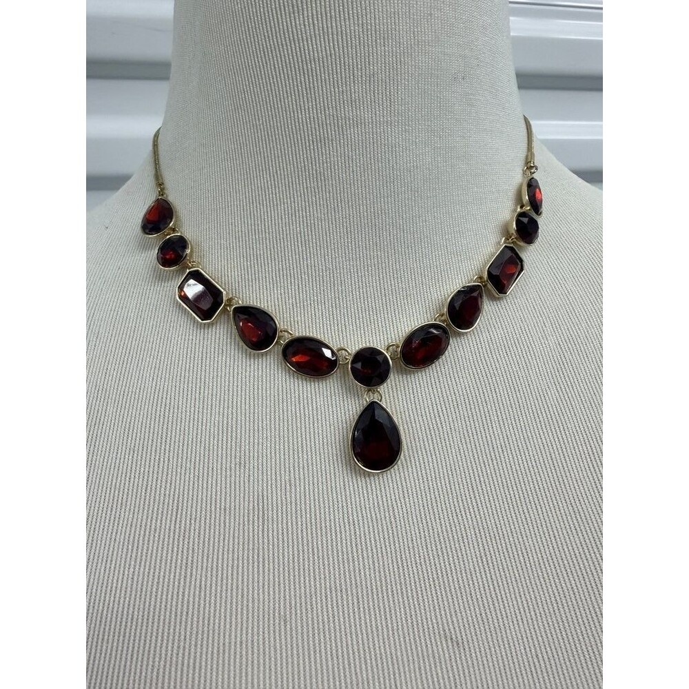 Nine West Red Gemstone Necklace